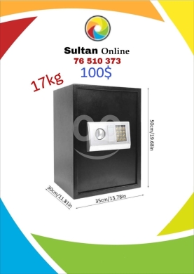 DIY Tools & Materials in Other - خزنة حديدية متينة عالية الأمان 17 كجم مقاس 50&times;35&times;30 سم | Heavy-Duty 17kg Steel Safe Box 50x35x30cm