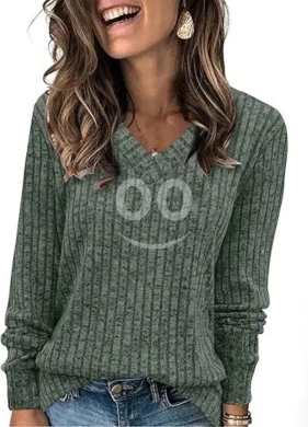 قميص نسائي ناعم بياقة V مريح للاستخدام اليومي مقاس XL | Women's Soft V-Neck Comfort Daily… — 3
