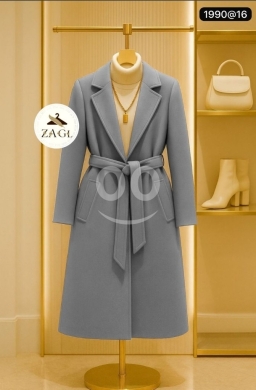 Elegant Women's Long Trench Coat | Belted Winter/Fall Coat with Satin Lining | Made in… — 2