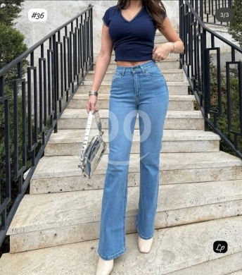 Clothes, Footwear & Accessories in Tripoli - Women&#039;s High-Waist Lycra Flare Jeans | New Collection Wide-Leg Denim