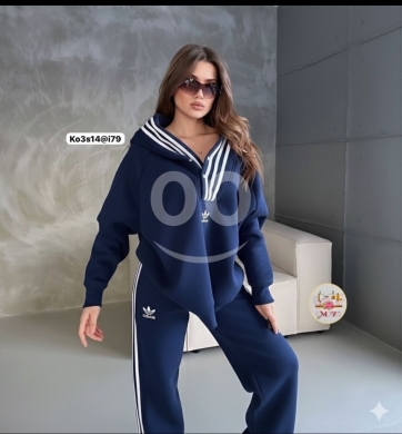 Clothes, Footwear & Accessories in Tripoli - Women&#039;s Warm Winter Fleece Tracksuit Set | Striped V-Neck Hoodie & Pants Sportswear