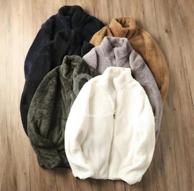 Clothes, Footwear & Accessories in Tripoli - جاكيت فرو رجالي شتوي دافئ | جاكيت صوف بسحاب كامل وياقة عالية | ألوان متعددة