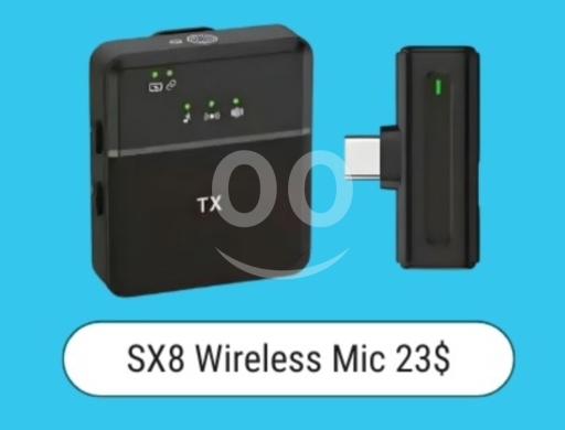 Other Mobile Phones & Accessories في زحلتا - SX8 Wireless Microphone System | Type-C Lavalier Mic | Plug & Play for Smartphones $23