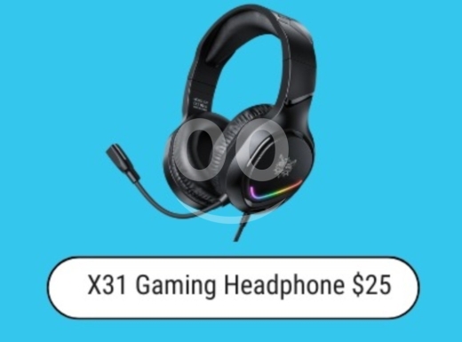 قطع غيار الكمبيوتر وملحقات البرامج في زحلتا - X31 Gaming Headphone with Mic | Wired Over-Ear Headset RGB Lighting | PC & Console $25