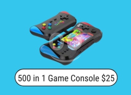 وحدة تحكم الألعاب وملحقاتها في زحلتا - 500 in 1 Portable Game Console | Retro Handheld Video Game Player | Classic Gaming $25