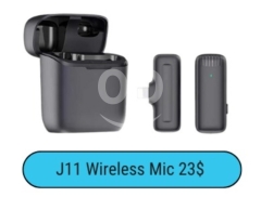 J11 Wireless Lavalier Microphone for iPhone | Lightning Plug-and-Play Vlogging Mic $23