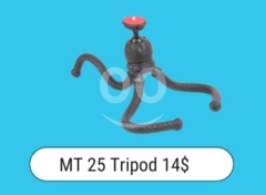 MT 25 Flexible Tripod | Mini Octopus Stand for Phone & Camera | Portable Vlogging Grip $14