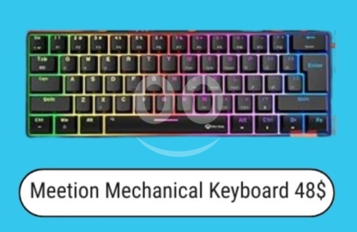 قطع غيار الكمبيوتر وملحقات البرامج في زحلتا - Meetion Mechanical Gaming Keyboard | Compact RGB LED Backlit PC Keyboard | Wired Gamer Gear $48
