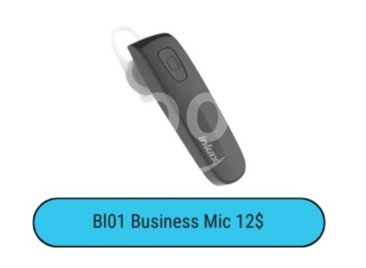 اكسسوارات الهاتف المحمول في زحلتا - Inkaz BL01 Business Bluetooth Headset | Single Ear Wireless Earpiece with Mic | Hands-Free Calling $