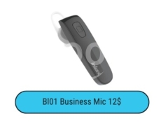 Inkaz BL01 Business Bluetooth Headset | Single Ear Wireless Earpiece with Mic | Hands-Free Calling $