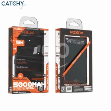 Mobile accessories in Akkar el-Atika - بطارية متنقلة مغناطيسية MOXOM 5000mAh - شحن لاسلكي 15W، سريع PD 20W، تصميم نحيف (موديل: MX-PB121 WL)