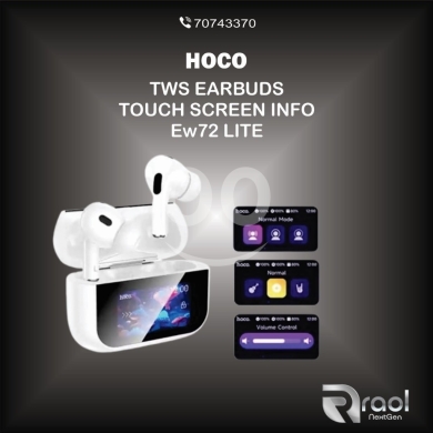 Mobile accessories dans Awkar - سماعات هوكو Ew72 LITE لاسلكية مع علبة شحن بشاشة لمس | HOCO Ew72 LITE TWS Earbuds Smart Screen