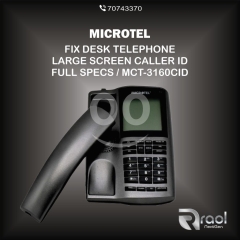 هاتف مكتبي ميكروتل بشاشة كبيرة وكاشف رقم المتصل | Microtel Fixed Desk Phone MCT-3160CID