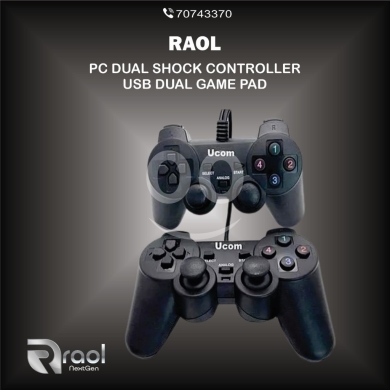 Gaming Console & Accessories in Awkar - طقم أذرع تحكم للكمبيوتر | RAOL Ucom PC Dual Shock Controller USB Dual Game Pad