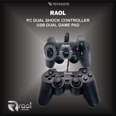 طقم أذرع تحكم للكمبيوتر | RAOL Ucom PC Dual Shock Controller USB Dual Game Pad