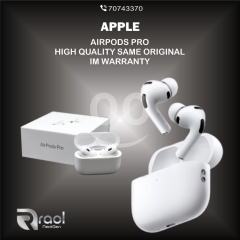 سماعات أبل إيربودز برو مع ضمان كامل | Apple AirPods Pro (High Quality) Same Original