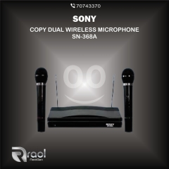 نظام ميكروفون لاسلكي مزدوج سوني للكاريوكي والخطابة | Sony SN-368A Dual Wireless Microphone System