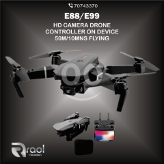 طائرة درون بكاميرا عالية الدقة قابلة للطي للمبتدئين | E88/E99 HD Camera Drone Foldable RC Quadcopter