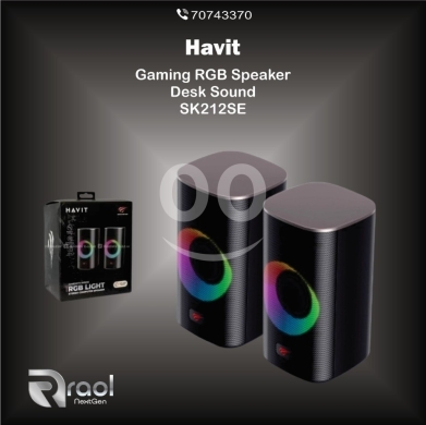 Computers Parts & Software Accessories in Awkar - مكبرات صوت جيمنج هافيت بإضاءة RGB ستيريو للكمبيوتر | Havit SK212SE Gaming RGB Speakers USB Powered