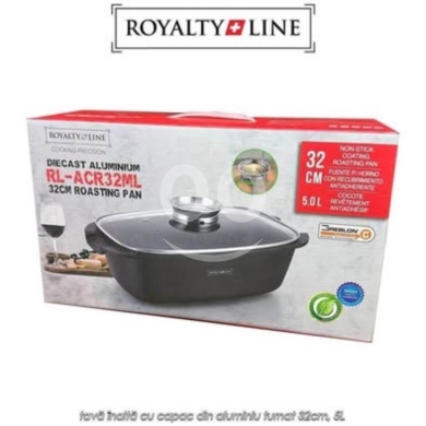 Kitchen appliances in Achrafieh - ?? Royalty Line Roasting Pan RL-ACR32ML - high tray with cast aluminum lid 32cm, 5L-طنجرة فرن 7