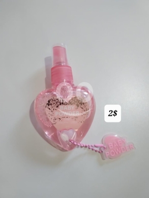 Health & Beauty in Ain Tini - Heart Shaped Baby Powder Scented Body Mist Spray with Glitter