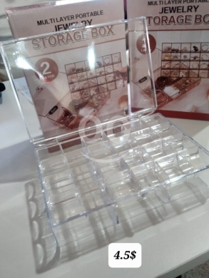 الصحة و الجمال في عين التينة - 2 Layer Clear Acrylic Jewelry Storage Box