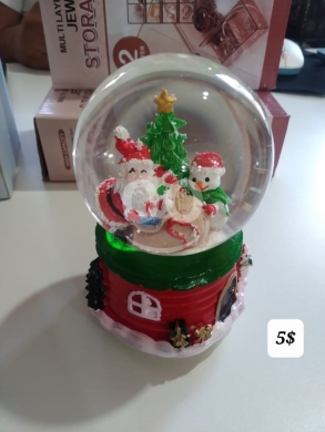 Health & Beauty in Ain Tini - Christmas Snow Globe with Santa Snowman & Tree