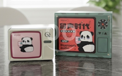 Audio et stéréo dans Aley - *Wopow AP07 - Mini Speaker, Mega Vibes* ? Cute vintage TV design with panda graphics