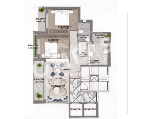 Hamra 110 or 220 sqm 2 or 3+ bedrooms — 5