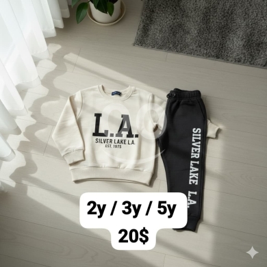 Clothes, Footwear & Accessories in Beirut City - Kids L.A. Silver Lake Sweatshirt & Pants Set