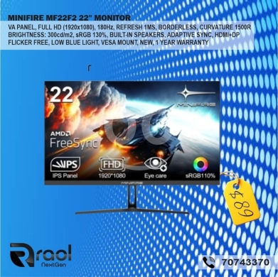 Computers Parts & Software Accessories in Awkar - شاشة الألعاب "Minifire" مقاس 22 بوصة | Minifire 22" Gaming Monitor (MF22F2)