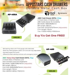 درج كاشير معدني شديد التحمل بمقاسات متنوعة | Appostars Durable Metal Cash Drawer Collection