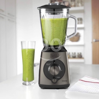 ?? Black+Decker BXJB1000E Tabletop blender, 1000 W, 1.5 liter, Plastic, Grey-ice crushing- — 2