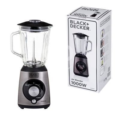 Kitchen appliances in Achrafieh - ?? Black+Decker BXJB1000E Tabletop blender, 1000 W, 1.5 liter, Plastic, Grey-ice crushing-