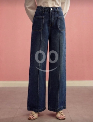 Clothes, Footwear & Accessories in Tripoli - بنطلون جينز بخصر عالٍ وساق واسعة من الدنيم الغامق | Shein Dark Wash High-Waist Wide-Leg Jeans