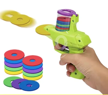 مسدس قاذف الأقراص الرغوية الممتع للأطفال | Fun Foam Disc Launcher Gun Toy for Kids — 2