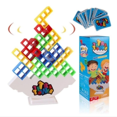 مستلزمات الاطفال في مدينة بيروت - لعبة التكديس والتوازن تيترا تاور الممتعة | Tetra Tower Balancing Stacking Blocks Game for Kids