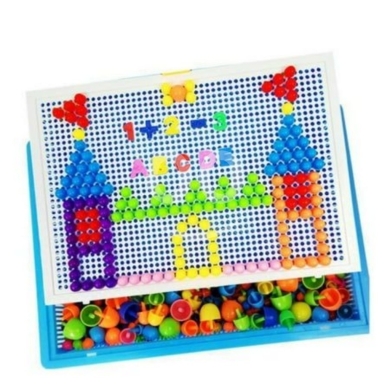 لعبة دبابيس الفطر التعليمية للأطفال | Creative Mushroom Nail Pegboard Educational Toy for… — 3