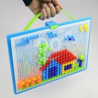 لعبة دبابيس الفطر التعليمية للأطفال | Creative Mushroom Nail Pegboard Educational Toy for… — 2
