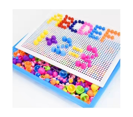 لعبة دبابيس الفطر التعليمية للأطفال | Creative Mushroom Nail Pegboard Educational Toy for… — 6