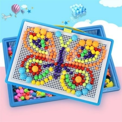 لعبة دبابيس الفطر التعليمية للأطفال | Creative Mushroom Nail Pegboard Educational Toy for… — 5