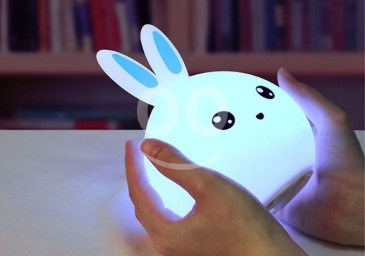 مصباح ليلي LED ملون على شكل أرنب سيليكون | Soft Silicone Rabbit LED Night Light for Kids — 6