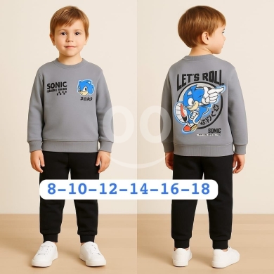Clothes, Footwear & Accessories in Beirut City - Boys Sonic the Hedgehog Sweatshirt & Pants Set