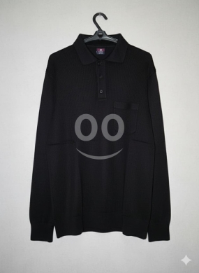 Clothes, Footwear & Accessories in Beirut City - Mens Black Knit Polo Sweater