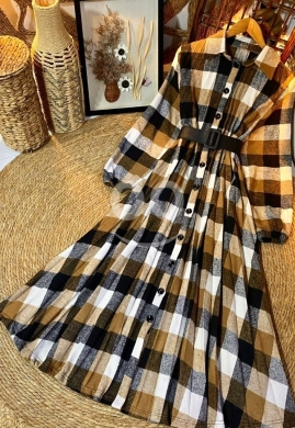 فستان جوخ كارو فري سايز بلبس s m l xl — 2