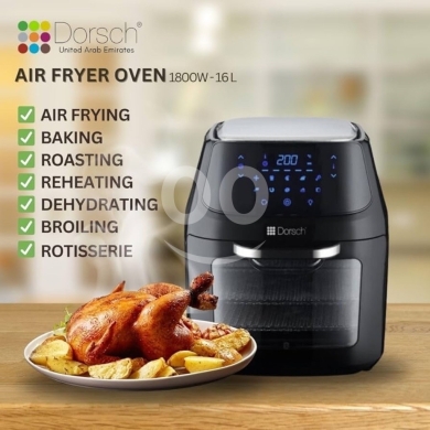 Kitchen appliances dans Achrafieh - ??Dorsch Oven Air Fryer AF-100: 10 Built-In Programs,1800W, Spacious 16L Capacity, No Pre-heating