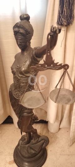 Monumental Solid Bronze Lady Justice Statue - Heavy & Highly Detailed