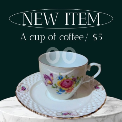 Antiques & Collectibles dans Fneidek - Title: Vintage Floral Porcelain Coffee Cup & Saucer | Waffle Texture Plate | Gold Trim - Single $5