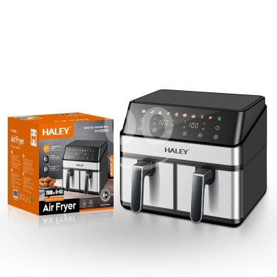 Kitchen appliances in Nabatyeh - قلاية هوائية هايلي حوض مزدوج 12 لتر بقوة 2600 واط | Haley Dual Air Fryer 12L (6L+6L) 2600W