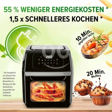 Kitchen appliances in Achrafieh - &rlm;??GOURMETmaxx Digital XXL Hot Air Fryer 12 Litres with 10 Programmes, Accessories are Dishwasher